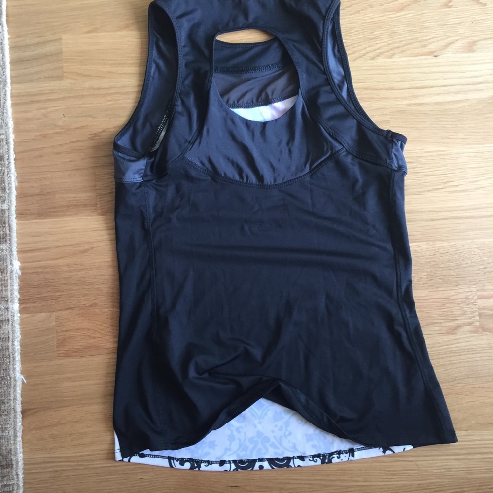 Black and pink tennis tank top